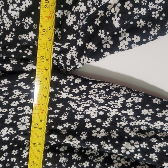Intimately Free People Black Ditsy Floral Bodysuit Bell Sleeves Size XS - Picture 7 of 11